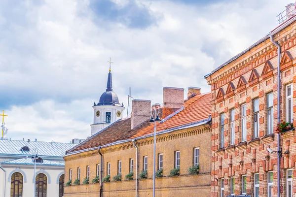 Facciate Colorate Del Centro Storico Vilnius Lituania — Foto Stock
