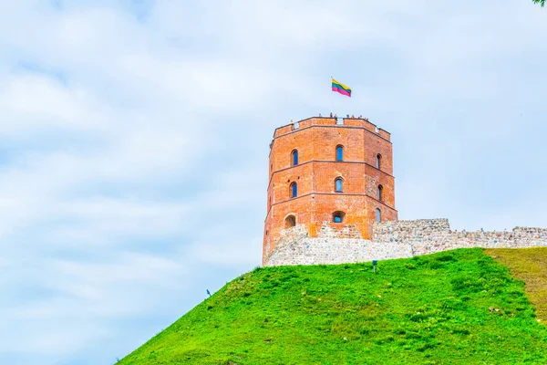 Гедиминский Замок Столице Литвы Вильнюсе — стоковое фото