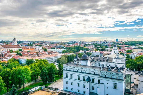 Litvanya Büyük Dükleri ve Vilnius Katedrali 'nin hava manzarası.