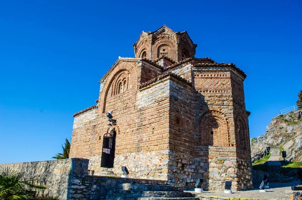Iglesia San Juan Kaneo Ohrid Macedonia — Foto de Stock