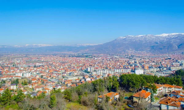 Vista Aérea Ciudad Patrimonio Humanidad Unesco Ohrid Macedonia Fyrom Tomada —  Fotos de Stock