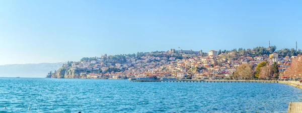 Historical Part Unesco Listed Town Ohrid Located Next Ohrid Lake — Stock Photo, Image
