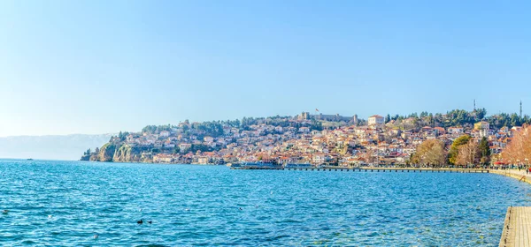 Historical Part Unesco Listed Town Ohrid Located Next Ohrid Lake — Stockfoto