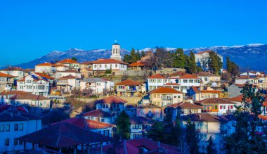 Macaristan 'daki Ohrid kasabasında günbatımı listelendi.
