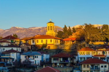Macaristan 'daki Ohrid kasabasında günbatımı listelendi.