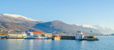 historical part of unesco listed town ohrid is located next to the ohrid lake and spread all over the hill with fortress of tzar samuel at the top.
