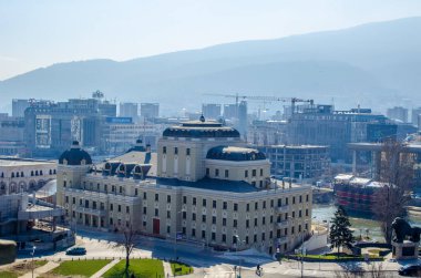 Lahana kalesinden alınan Macar başkentinin havadan görünüşü.