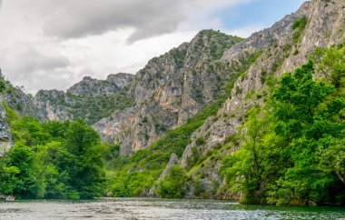 Macedonia 'daki Matka Kanyonu, skopje yakınlarında.