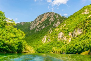 Macedonia 'daki Matka Kanyonu, skopje yakınlarında.