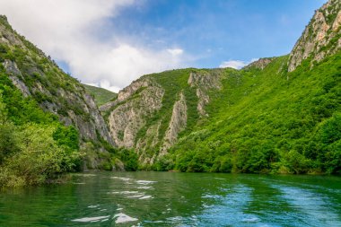 Macedonia 'daki Matka Kanyonu, skopje yakınlarında.