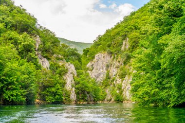 Macedonia 'daki Matka Kanyonu, skopje yakınlarında.