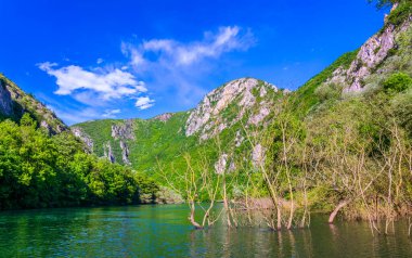 Macedonia 'daki Matka Kanyonu, skopje yakınlarında.