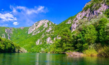 Macedonia 'daki Matka Kanyonu, skopje yakınlarında.