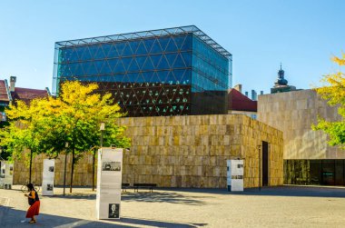Alman kasabası Münih 'teki Ohel Jakob Sinagogu manzarası..