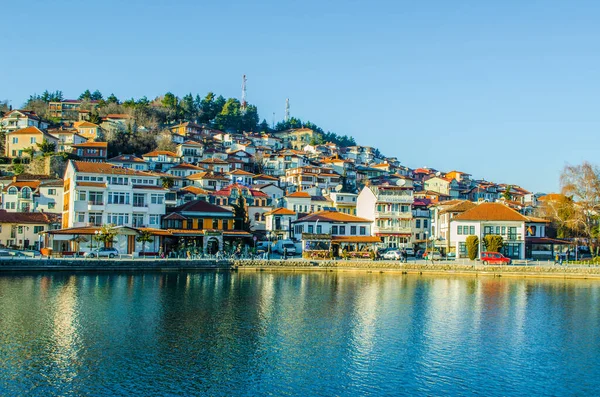 Historical Part Unesco Listed Town Ohrid Located Next Ohrid Lake — ストック写真