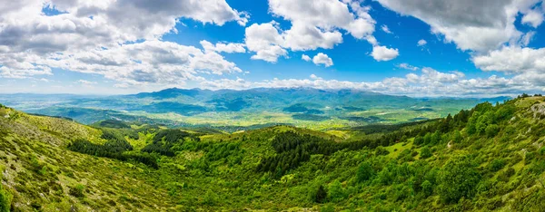 Aerial View Mountainous Landscape Macedonia View Top Vodno Mountain Skopje — Stockfoto