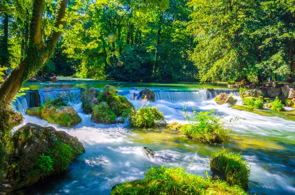 View Creek English Garden Munich Bayern Germany — Stockfoto