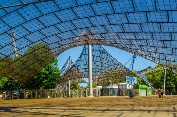 Wejście Stadion Olimpijskiego Parku Park Olimpijski Monachium Został Zbudowany Letnie — Zdjęcie stockowe