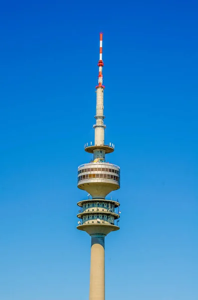 Башня Стадиона Олимпийского Парка Мюнхене Германия Является Олимпийским Парком Который — стоковое фото