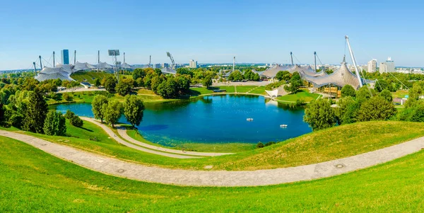 Olympiapark Munique Alemanha Parque Olímpico Que Foi Construído Para Jogos — Fotografia de Stock