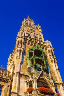 Carillon situated on the wall of the new town hall in munich. In german it is called rathaus-glockenspiel