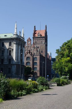 Alman şehri Münih 'teki Oberlandesgericht Adliyesi manzarası