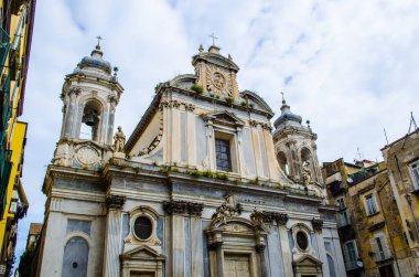view of girolamini church in italian naples.