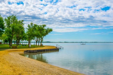 maintained part of shore of the neusiedler see in Austria
