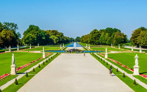 Jardins Bem Guardados Palácio Nymphenburg Munique — Fotografia de Stock