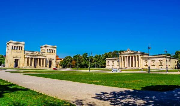 Panoramic View Koenigsplatz German City Munich Which Home Glyptothek Museum — Zdjęcie stockowe