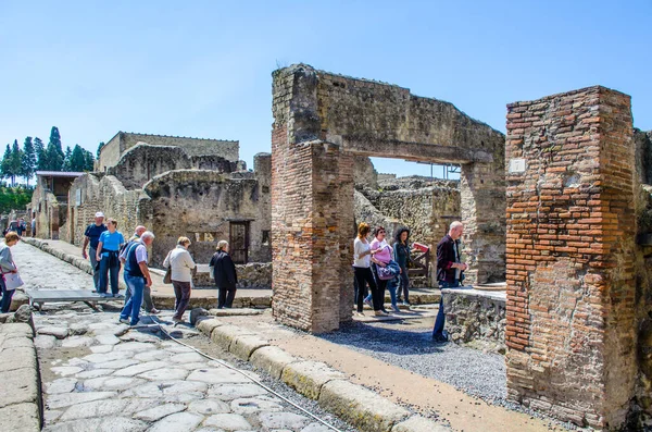 Ruins Herculaneum Destroyed Vesuvius Volcano Less Famous Ruins Pompeii Nevertheless — Stockfoto