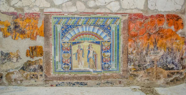 Herculaneum Used Prosperous Town Situated Vesuvius Volcano Its Richness Marked — стоковое фото