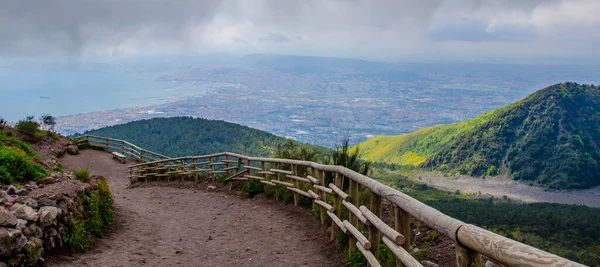 View Caldera Mount Vesuvius Volcano Situated Italian City Naples Volcano — Stockfoto