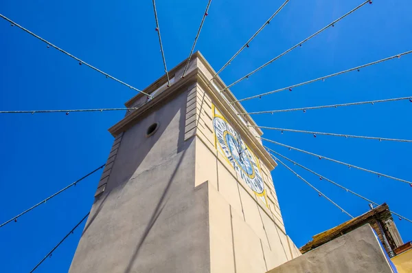 güzel tarihi kule saat capri Adası, İtalya