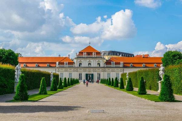 View Belvedere Palace Vienna Surrounding Gardens — Stock Fotó