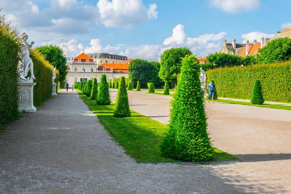 View Belvedere Palace Vienna Surrounding Gardens — стокове фото