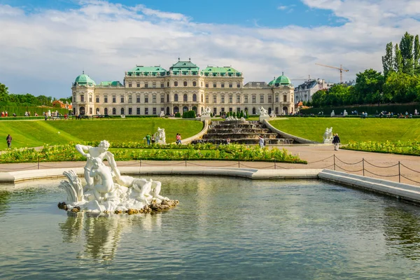 View Belvedere Palace Vienna Surrounding Gardens — Zdjęcie stockowe