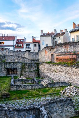 Macar şehri Sopron 'un merkez kısmının tarihi tahkimatı.