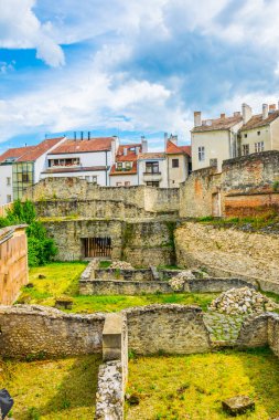 Macgarain şehri Sopron 'un merkez kısmının tarihi tahkimatı..