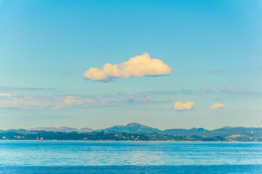 Norveç şehri Bergen 'in kuzey denizi manzarası