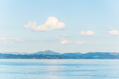 Norveç şehri Bergen 'in kuzey denizi manzarası