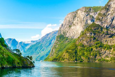 Aurlandsfjord - unesco Norwa 'daki doğal miras bölgesi.