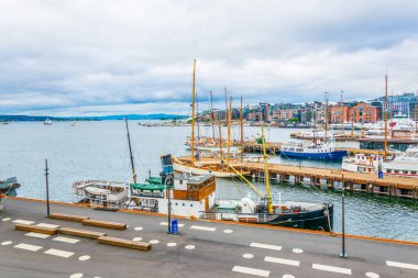 View of a port in the norwegian city Oslo