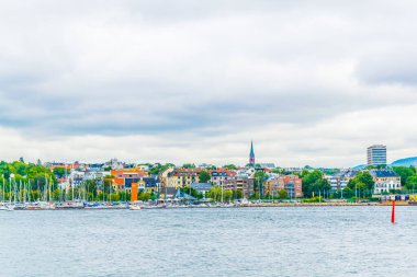 Norveç 'in Oslo kentinde bir liman manzarası