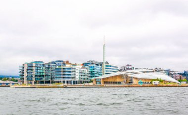 Oslo, Norwa 'da önemli sanat okullarına ev sahipliği yapan Astrup Fearnley müzesi manzarası