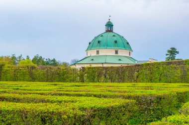 Kromeriz 'deki Kvetna Zahrada bahçesinin görüntüsü Unesco Dünya Mirası sitesi olarak kaydolmuştur.