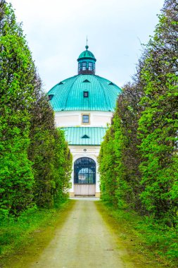 Kromeriz 'deki Kvetna Zahrada bahçesinin görüntüsü Unesco Dünya Mirası sitesi olarak kaydolmuştur.