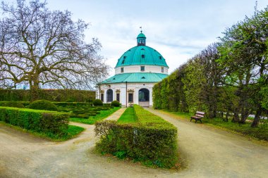 Kromeriz 'deki Kvetna Zahrada bahçesinin görüntüsü Unesco Dünya Mirası sitesi olarak kaydolmuştur.