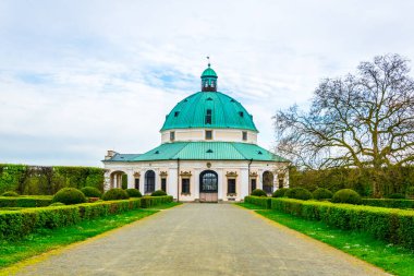 Kromeriz 'deki Kvetna Zahrada bahçesinin görüntüsü Unesco Dünya Mirası sitesi olarak kaydolmuştur.