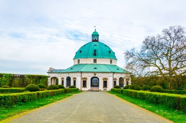 Kromeriz 'deki Kvetna Zahrada bahçesinin görüntüsü Unesco Dünya Mirası sitesi olarak kaydolmuştur.